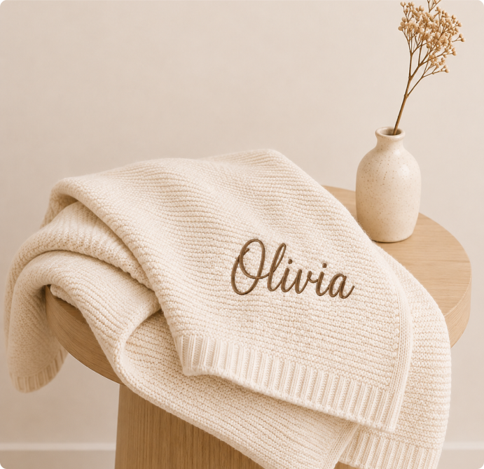Evernest Personalized Baby Blanket