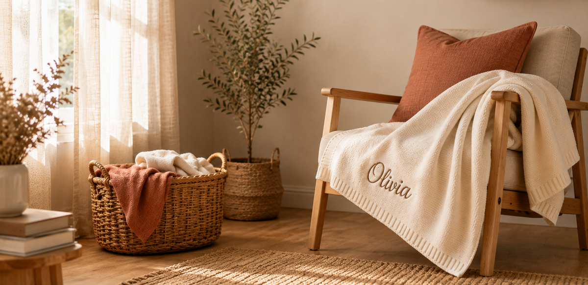 Evernest personalized baby blanket